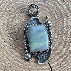 Green Swiss opal pendant